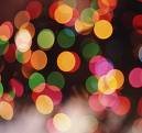 Out-of-focus colorful Christmas Tree Lights